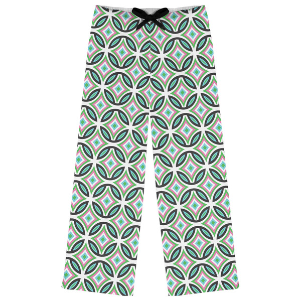 Custom Geometric Circles Womens Pajama Pants - L