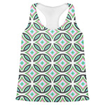 Geometric Circles Womens Racerback Tank Top - Medium