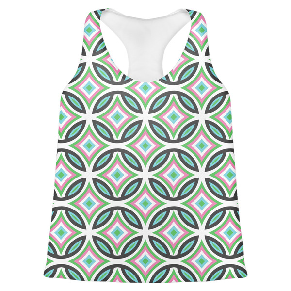 Custom Geometric Circles Womens Racerback Tank Top - 2X Large