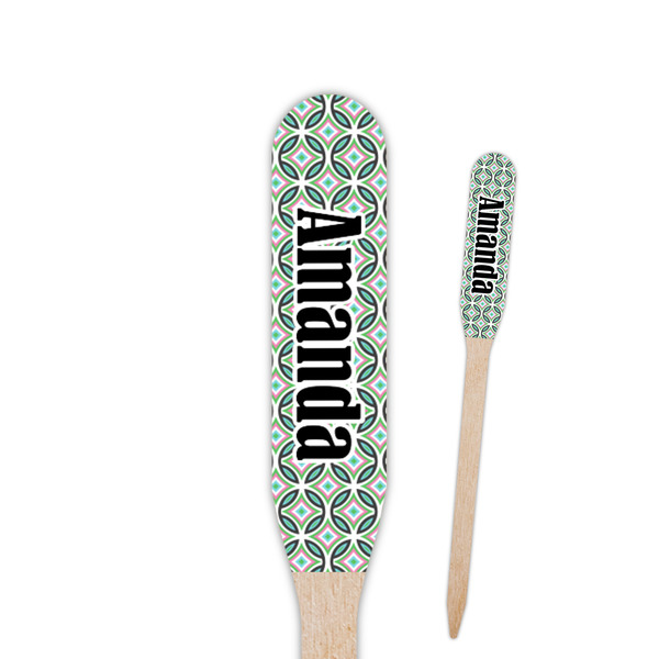 Custom Geometric Circles Paddle Wooden Food Picks (Personalized)