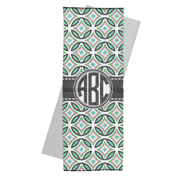 Custom Geometric Circles Yoga Mat Towel (Personalized)