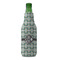 Geometric Circles Zipper Bottle Cooler - FRONT (bottle)