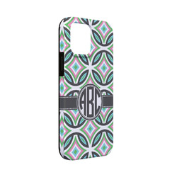Geometric Circles iPhone Case - Rubber Lined - iPhone 13 Mini (Personalized)