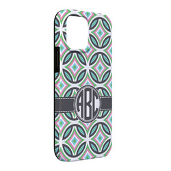 Geometric Circles iPhone Case - Rubber Lined - iPhone 13 Pro Max (Personalized)
