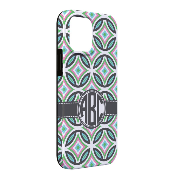 Custom Geometric Circles iPhone Case - Rubber Lined - iPhone 13 Pro Max (Personalized)