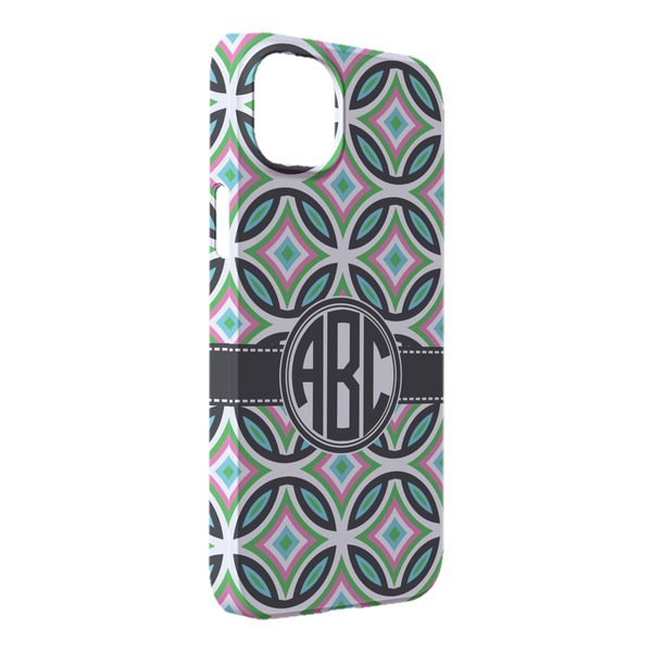 Custom Geometric Circles iPhone Case - Plastic - iPhone 14 Plus (Personalized)