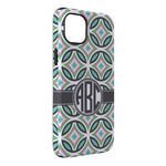 Geometric Circles iPhone Case - Rubber Lined - iPhone 14 Plus (Personalized)