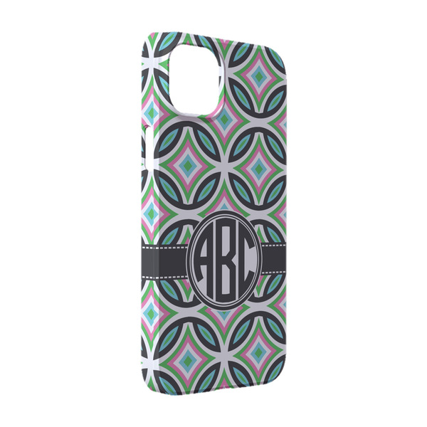 Custom Geometric Circles iPhone Case - Plastic - iPhone 14 Pro (Personalized)