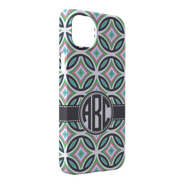 Custom Geometric Circles iPhone Case - Plastic - iPhone 14 Pro Max (Personalized)