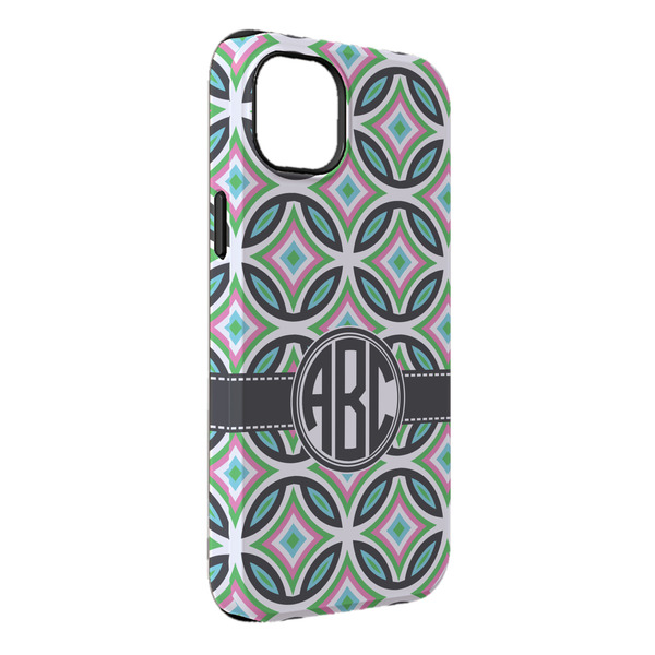 Custom Geometric Circles iPhone Case - Rubber Lined - iPhone 14 Pro Max (Personalized)