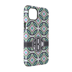 Geometric Circles iPhone Case - Rubber Lined - iPhone 14 Pro (Personalized)