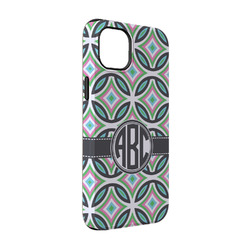 Geometric Circles iPhone Case - Rubber Lined - iPhone 14 (Personalized)