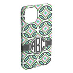 Geometric Circles iPhone Case - Plastic - iPhone 15 Pro Max (Personalized)