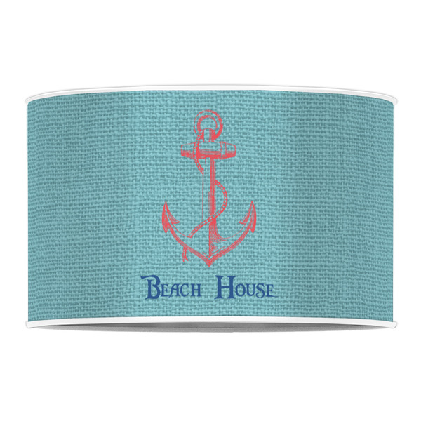 Chic Beach House 12" Drum Lampshade - FRONT (Poly Film)