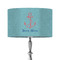 Chic Beach House 12" Drum Lampshade - ON STAND (Fabric)