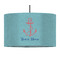 Chic Beach House 12" Drum Pendant Lamp - Fabric