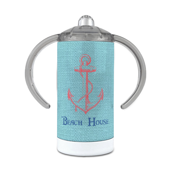 Custom Chic Beach House 12 oz Stainless Steel Sippy Cup