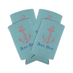 Chic Beach House Can Cooler (tall 12 oz) - Set of 4