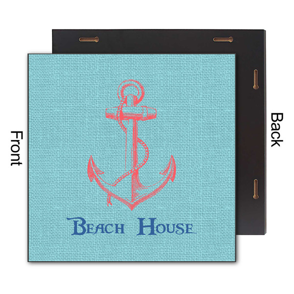 Chic Beach House 12x12 Wood Print - Front & Back View