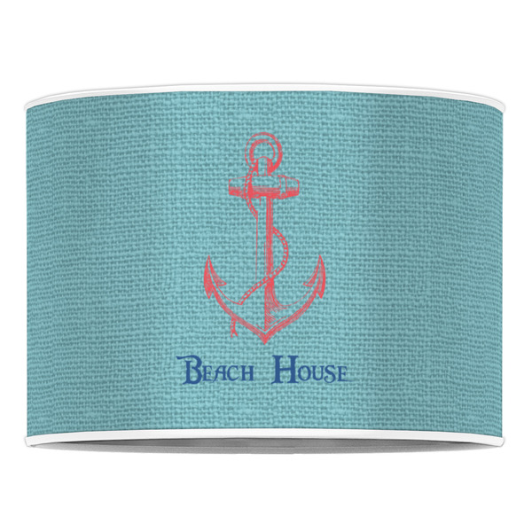 Chic Beach House 16" Drum Lampshade - FRONT (Poly Film)