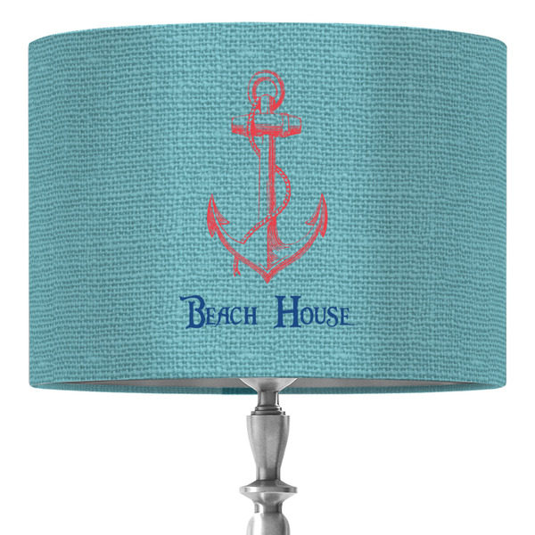 Custom Chic Beach House 16" Drum Lamp Shade - Fabric