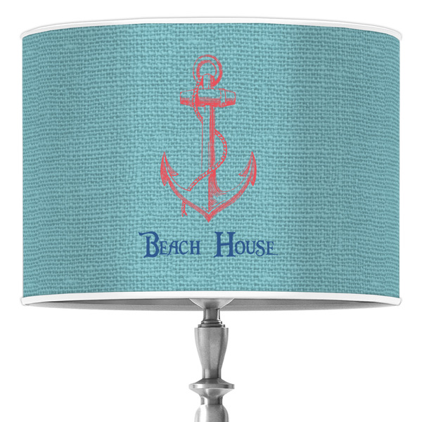 Custom Chic Beach House 16" Drum Lamp Shade - Poly-film