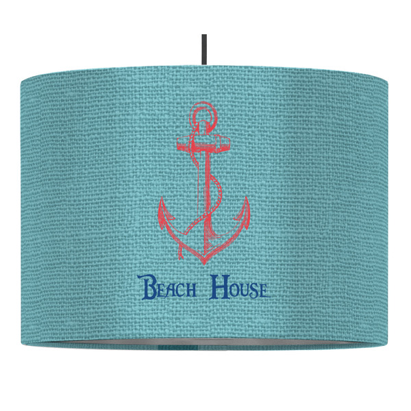 Chic Beach House 16" Drum Lampshade - PENDANT (Fabric)