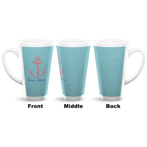 Chic Beach House 16 Oz Latte Mug - Approval