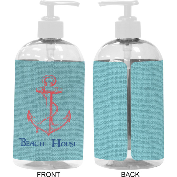 Chic Beach House 16 oz Plastic Liquid Dispenser- Approval- White