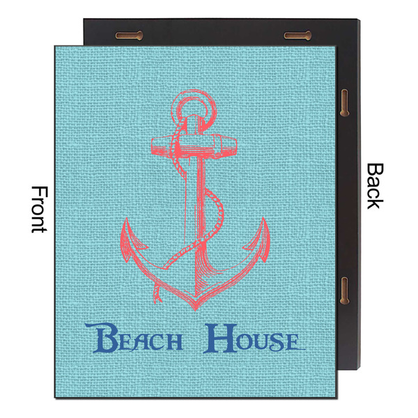 Chic Beach House 16x20 Wood Print - Front & Back View
