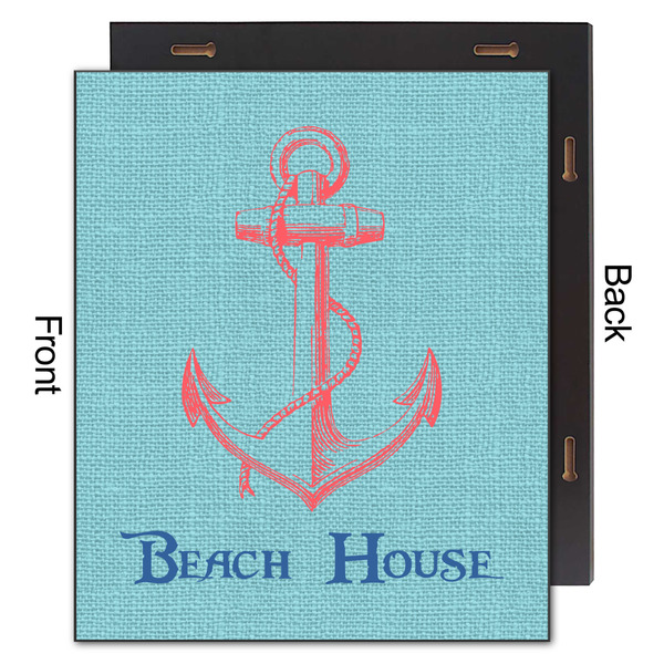 Chic Beach House 20x24 Wood Print - Front & Back View
