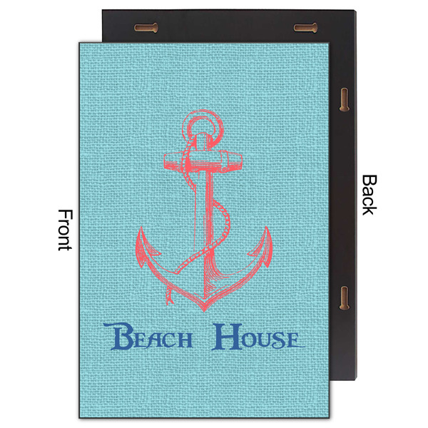 Chic Beach House 20x30 Wood Print - Front & Back View