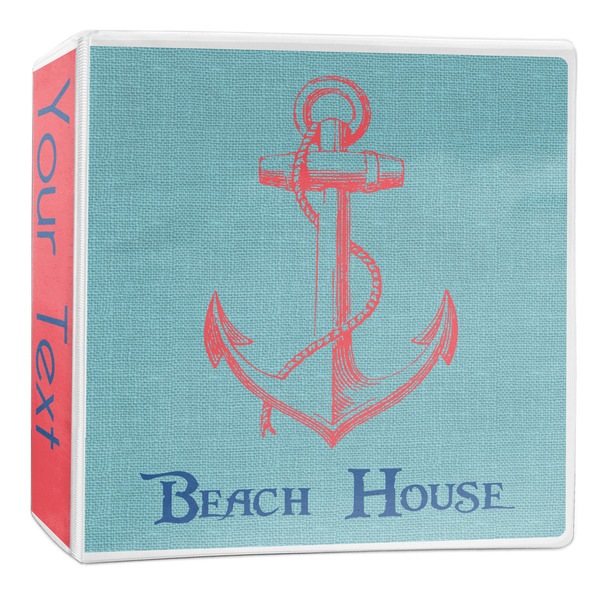 Custom Chic Beach House 3-Ring Binder - 2 inch