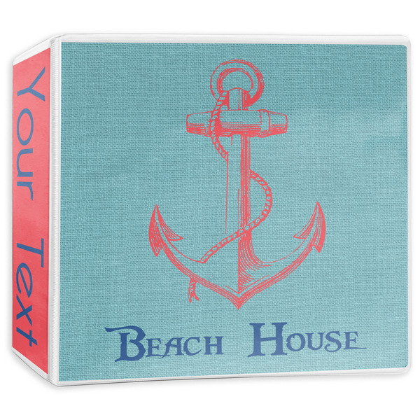 Custom Chic Beach House 3-Ring Binder - 3 inch