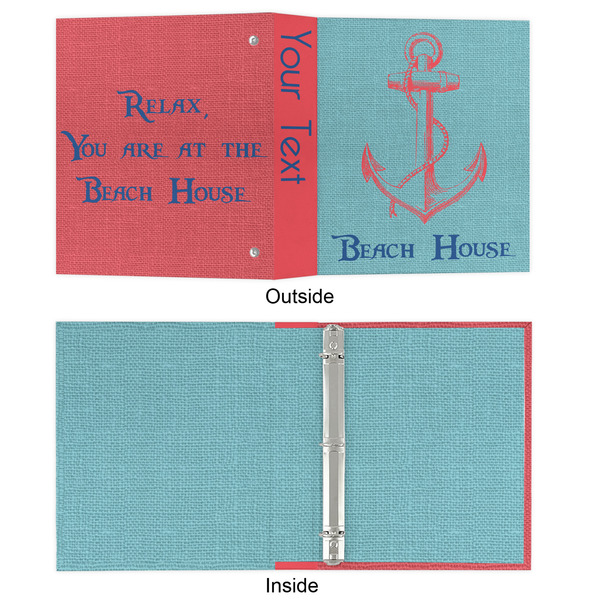 Chic Beach House 3 Ring Binders - Full Wrap - 1" - APPROVAL