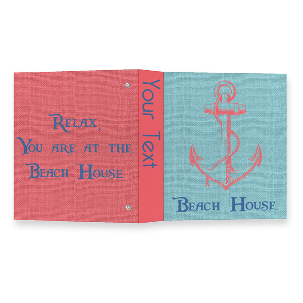 Chic Beach House 3 Ring Binders - Full Wrap - 1" - OPEN OUTSIDE