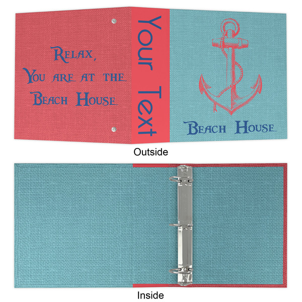 Chic Beach House 3 Ring Binders - Full Wrap - 2" - APPROVAL