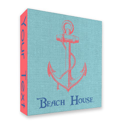 Chic Beach House 3 Ring Binder - Full Wrap - 2"