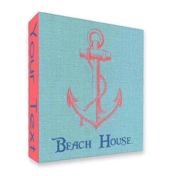 Custom Chic Beach House 3 Ring Binder - Full Wrap - 2"