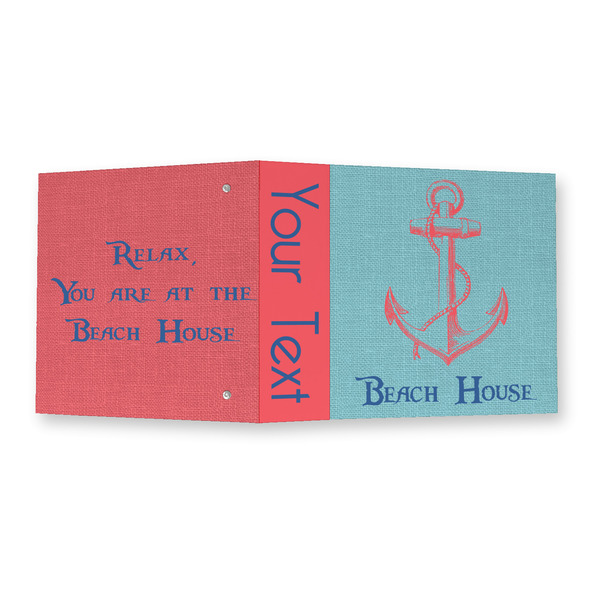 Chic Beach House 3 Ring Binders - Full Wrap - 2" - OPEN OUTSIDE