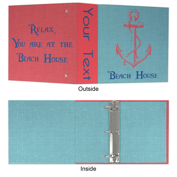 Chic Beach House 3 Ring Binders - Full Wrap - 3" - APPROVAL