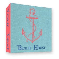 Chic Beach House 3 Ring Binder - Full Wrap - 3"