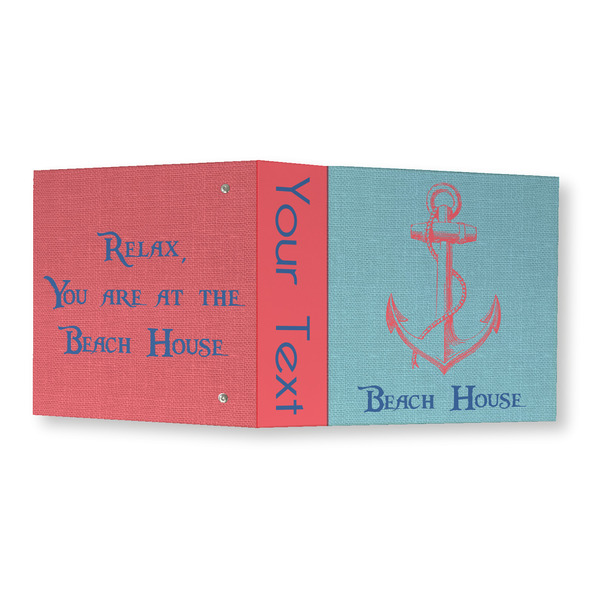 Chic Beach House 3 Ring Binders - Full Wrap - 3" - OPEN OUTSIDE