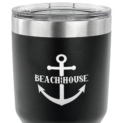 Chic Beach House 30 oz Stainless Steel Tumbler - Black - Single Sided