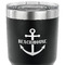 Chic Beach House 30 oz Stainless Steel Ringneck Tumbler - Black - CLOSE UP