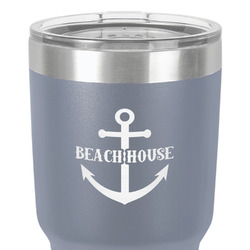 Chic Beach House 30 oz Stainless Steel Tumbler - Grey - Double-Sided