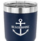 Chic Beach House 30 oz Stainless Steel Ringneck Tumbler - Navy - CLOSE UP
