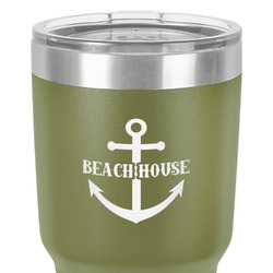 Chic Beach House 30 oz Stainless Steel Tumbler - Olive - Double-Sided