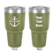 Chic Beach House 30 oz Stainless Steel Ringneck Tumbler - Olive - Double Sided - Front & Back