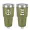 Chic Beach House 30 oz Stainless Steel Tumbler - Olive - Double-Sided